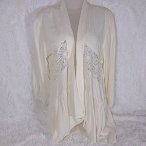 off white lace cardigan
